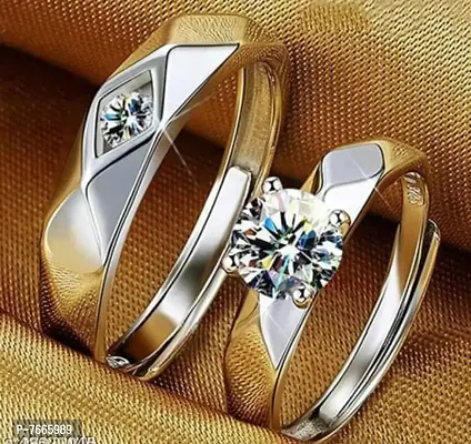 King and Queen Crown Couple Ring Set Alloy Cubic Zirconia Ring Set Special price-thumb0