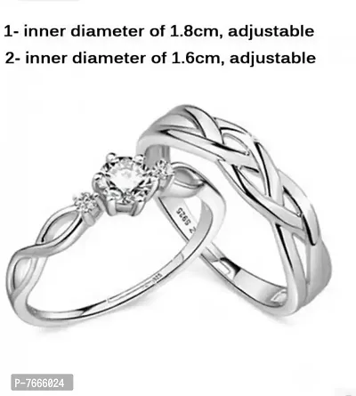King and Queen Crown Couple Ring Set Alloy Cubic Zirconia Ring Set Special price