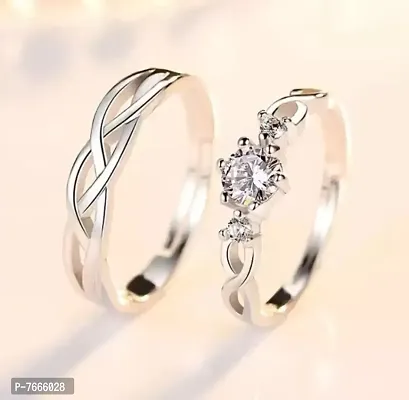 King and Queen Crown Couple Ring Set Alloy Cubic Zirconia Ring Set Special price-thumb0