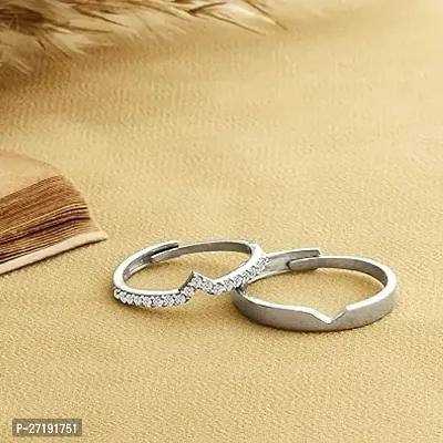 Beautiful Interlocking Couple Ring, Adjustable | Rings for Couple  Gifting-thumb0