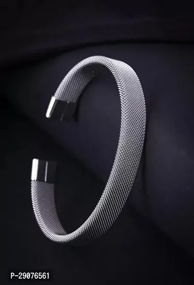 Classic Statinless Steel Adjustable Cuff Bracelet for Men-thumb3