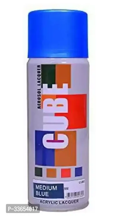 Cube Aerosol Spray Paint Can 400ml Multipurpose (Blue)-thumb0