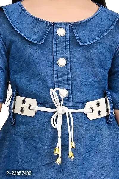 Premium Quality Denim Frock For Girls-thumb4