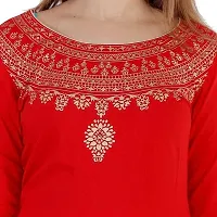 Red Rayon Printed Ethnic Gowns For Women-thumb2