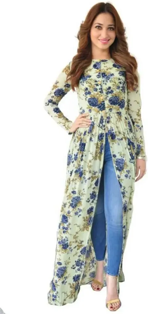 Trendy Stylish Rayon front slit Kurta