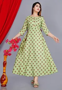 Women Rayon Printed Anarkali Kurta-thumb1