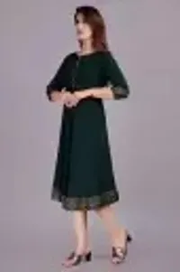 WOMENS SOLID RAYON ANARKALI KURTA-thumb1