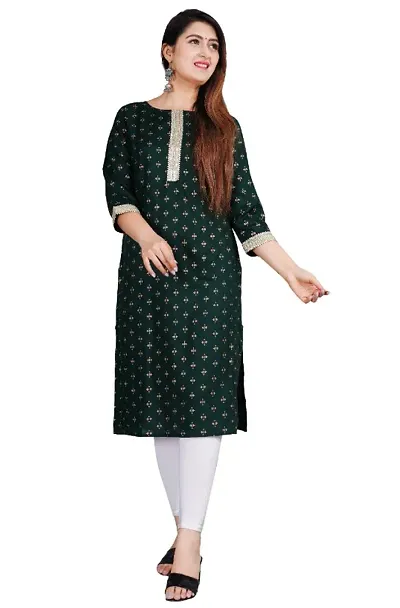 NUPITAL Women Rayon Straight Kurta