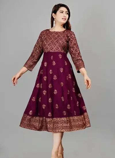 Fancy Rayon Ethnic Gowns For Women