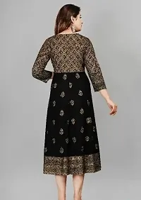 Fancy Rayon Printed Ethnic Gowns For Women-thumb1