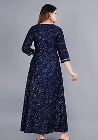 Fancy Rayon Printed Ethnic Gowns For Women-thumb1