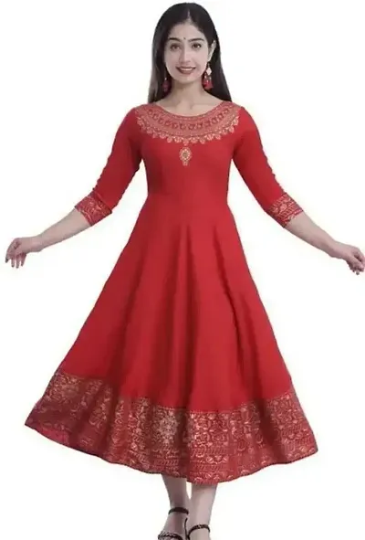 Fancy Rayon Ethnic Gowns For Women