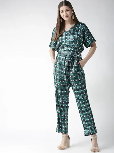 Trendy Stylish Printed Crepe Jumpsuit For Women