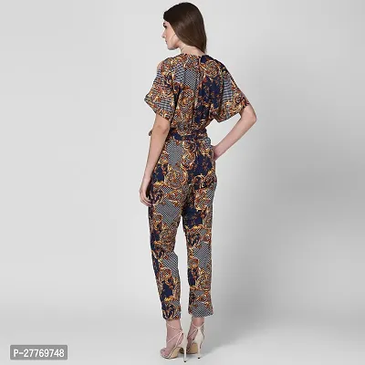 Stylish Multicoloured Polyester Printed Basic Jumpsuit For Women-thumb2