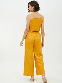 Contemporary Yellow Cotton Solid Co-Ords Set For Women-thumb1