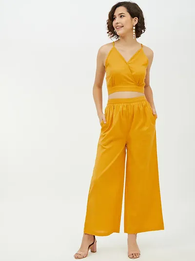 Contemporary Cotton Solid Co-Ord Set For Women
