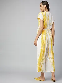 Stylish Multicoloured Rayon Striped Basic Jumpsuit For Women-thumb1