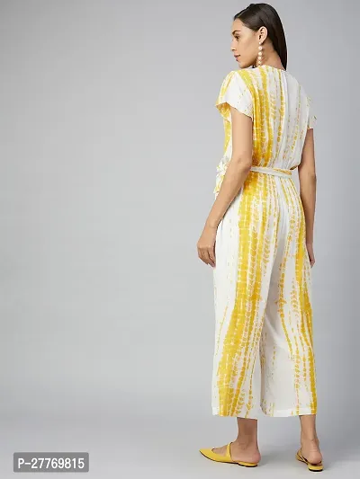 Stylish Multicoloured Rayon Striped Basic Jumpsuit For Women-thumb2