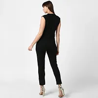 Stylish Black Polyester Embellished Basic Jumpsuit For Women-thumb2