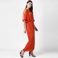 Stylish Red Polyester Solid Basic Jumpsuit For Women-thumb3