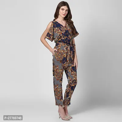 Stylish Multicoloured Polyester Printed Basic Jumpsuit For Women-thumb4