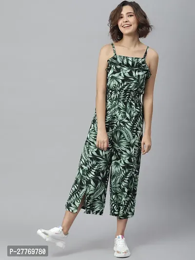 Stylish Multicoloured Polyester Printed Basic Jumpsuit For Women-thumb0