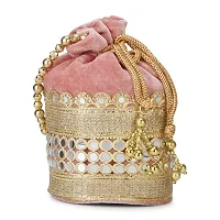 Shanvi handicraft Fantastic Velvet Potli Batwa Pouch Bag with Stone  Beads Work For Women-thumb2