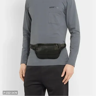 ZERATIO Bags Unisex Waist Pack Travel Handy Hiking Zip Pouch Elegant Style Document Money Phone Belt Sport Bag Bum Bag for Men and Women Nylon Adjustable Strap (Black.)-thumb5