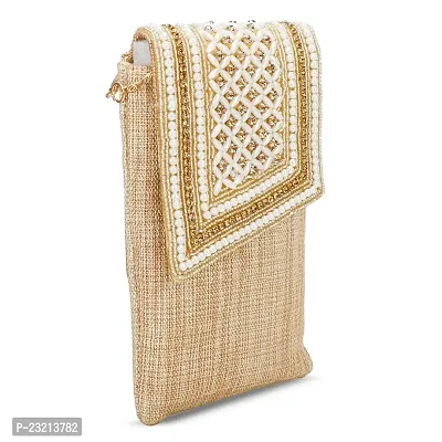 ZERATIO Bags Presents Handicraft Ladies Traditional Mobile Phone Pouch Sling Wallet Saree Waist Clip Hook Gift for Women (Color 1)-thumb2