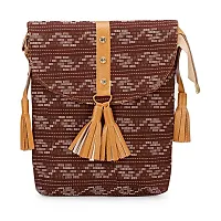 ZERATIO BAGS Women Sling Bag With Adjustable Strap Side Sling Bag Massenger (brown)-thumb1