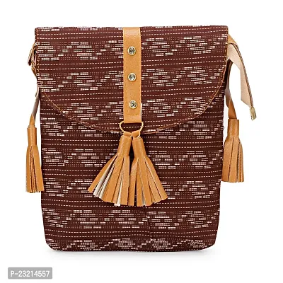 ZERATIO BAGS Women Sling Bag With Adjustable Strap Side Sling Bag Massenger (brown)-thumb2