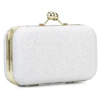 Shanvi Handicraft Beautiful Bling Box Clutch Bag Purse For Bridal, Casual, Party, Wedding (color 1)-thumb1