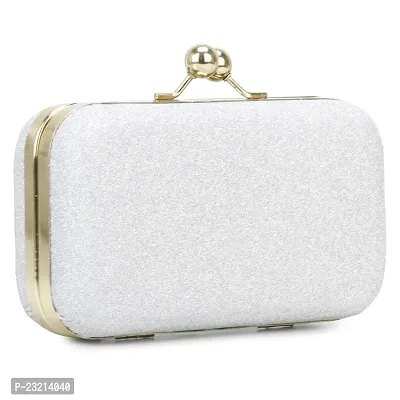 Shanvi Handicraft Beautiful Bling Box Clutch Bag Purse For Bridal, Casual, Party, Wedding (color 1)-thumb2