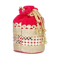 Shanvi handicraft Potli Designer Polti Bag Pearl Handle and Tassel Ethnic Purse Women?s/Girls's Handbag for Party, Casual, Brid-thumb2