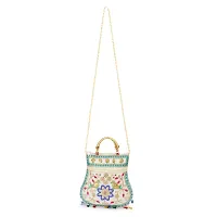 ZERATIO BAGS Women's Rajasthani Jaipuri Art Handicraft Beautifull Clutch Bag Multicolor (Multicolor 1)-thumb2