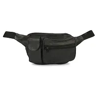 ZERATIO Bags Unisex Waist Pack Travel Handy Hiking Zip Pouch Elegant Style Document Money Phone Belt Sport Bag Bum Bag for Men and Women Nylon Adjustable Strap (Black.)-thumb2
