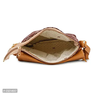 ZERATIO BAGS Women Sling Bag With Adjustable Strap Side Sling Bag Massenger (brown)-thumb5