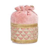 Shanvi handicraft Potli Designer Bag Pearl Handle and Tassel Ethnic Purse Women?s Girls's Handbag for Party-thumb3