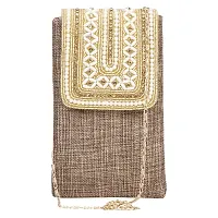 Shanvi handicraft Banjara Style Beaded Sling bag for Women | Crossbody Long Strap Purse | Handmade Natural Style| Hanging Purse (Multicolour) (Brown)-thumb3