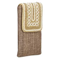 Shanvi handicraft Banjara Style Beaded Sling bag for Women | Crossbody Long Strap Purse | Handmade Natural Style| Hanging Purse (Multicolour) (Brown)-thumb1