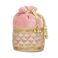 Shanvi handicraft Potli Designer Bag Pearl Handle and Tassel Ethnic Purse Women?s Girls's Handbag for Party-thumb2