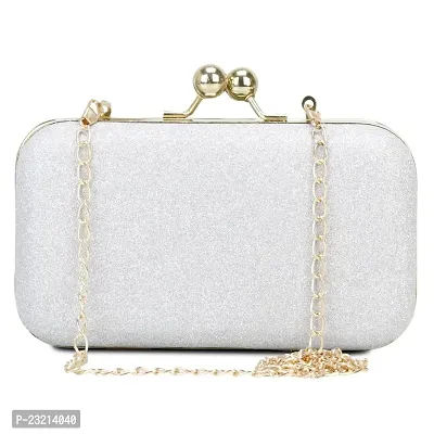 Shanvi Handicraft Beautiful Bling Box Clutch Bag Purse For Bridal, Casual, Party, Wedding (color 1)-thumb5