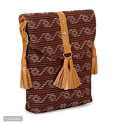 ZERATIO BAGS Women Sling Bag With Adjustable Strap Side Sling Bag Massenger (brown)-thumb0