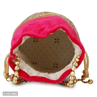 Shanvi handicraft Fantastic Velvet Potli Batwa Pouch Bag with Stone  Beads Work For Women-thumb5
