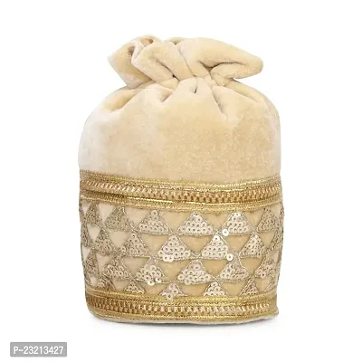 Shanvi handicraft Potli Bag Pearl Handle and Tassel Ethnic Purse Women?s/Girls's Handbag for Party, Casual, Bridal-thumb4