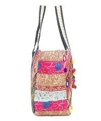 Shanvi handicraft Women's Rajasthani Jaipuri Bohemian Art Tote Bag (Multicolour, Large)-thumb4