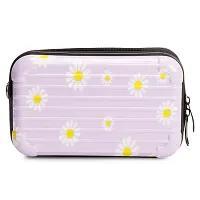 ZERATIO Bags Clutch Bag Purse For Kitty Partys, Party, Wedding For Girls  Womens Flowers Printed Box Clutch (Purple)-thumb2