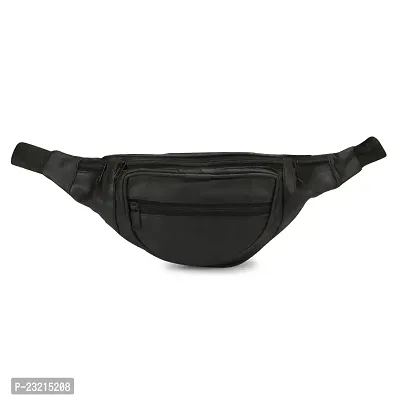 ZERATIO Bags Unisex Waist Pack Travel Handy Hiking Zip Pouch Elegant Style Document Money Phone Belt Sport Bag Bum Bag for Men and Women Nylon Adjustable Strap (.Black)