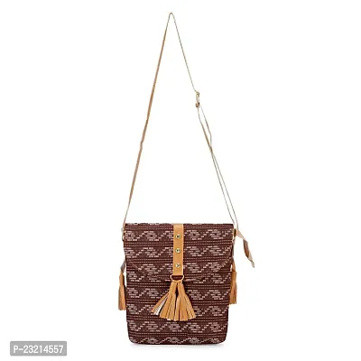 ZERATIO BAGS Women Sling Bag With Adjustable Strap Side Sling Bag Massenger (brown)-thumb3