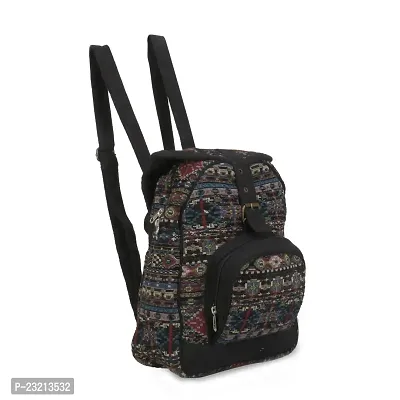 Shanvi handicraft Women  Girls Stylish Backpack/Bagpack Bags for College/School/Travel -Canvas Stylish Printed- 10 Liters-thumb0